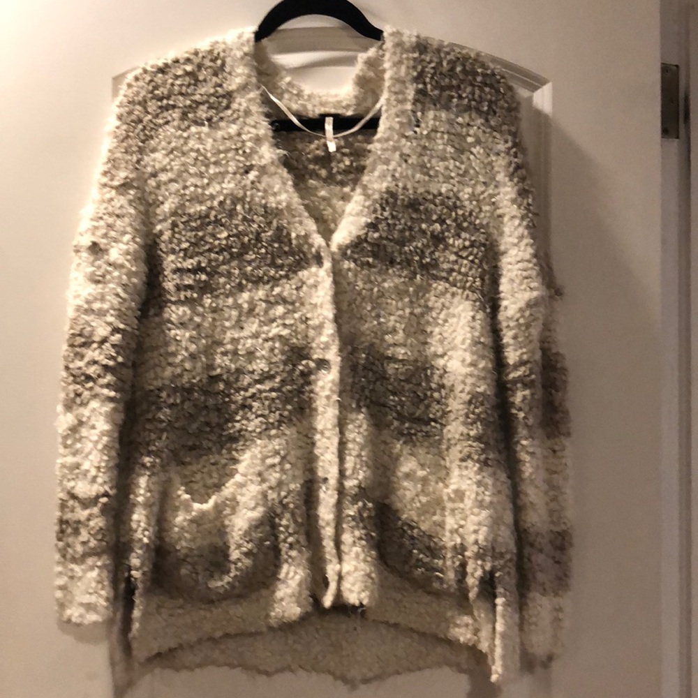 Free People Super Cozy Striped Cardigan